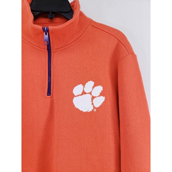 Clemson Tigers Half Zip Pullover Men's Size Medium Orange - Picture 5 of 7